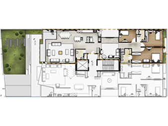 پلان طبقه 1 غربی الهیه نیکان